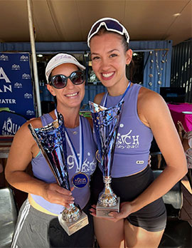Karina Kinsey and Tatiana Simopolous digzbeach volleyball